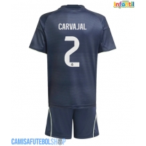 Camisa de time de futebol Real Madrid Daniel Carvajal #2 Replicas 2º Equipamento Infantil 2025-26 Manga Curta (+ Calças curtas)